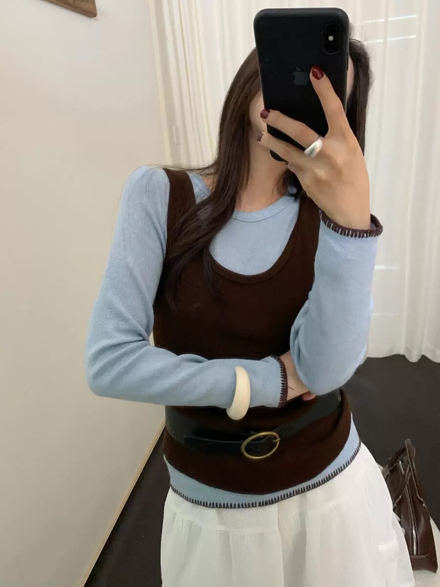 Double layer 2way knit