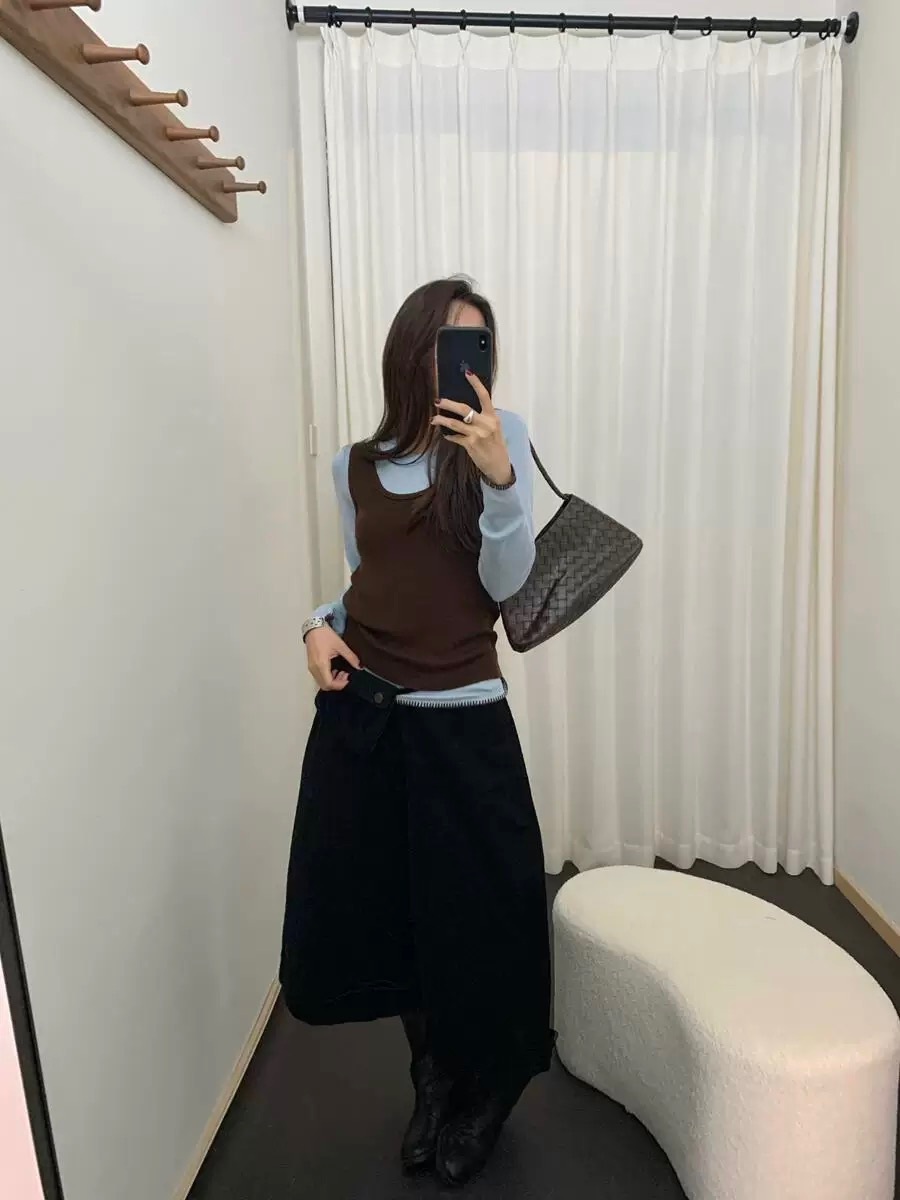 Double layer 2way knit