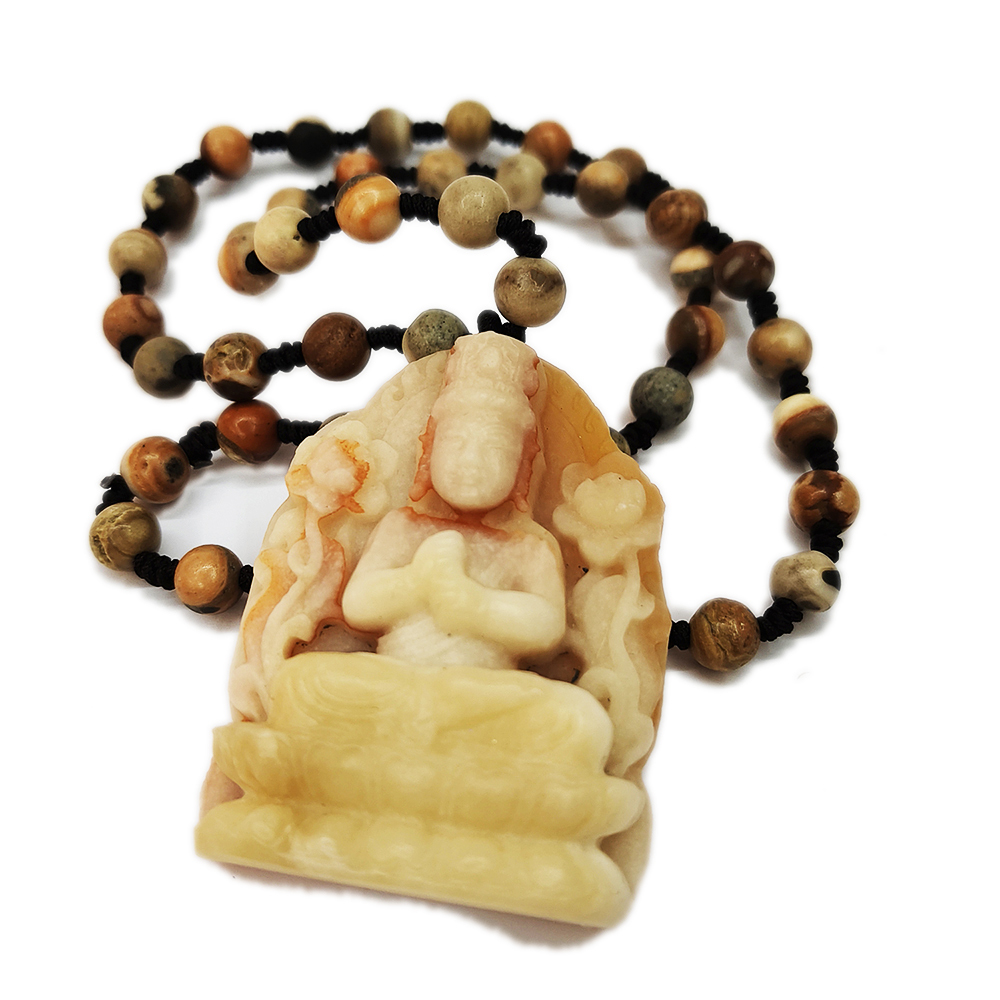 龍宮舍利{大日如來 } 手工巧雕能量項鍊_A49【十方】155029