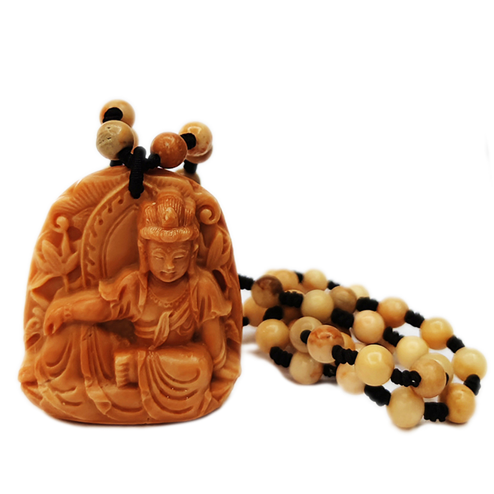 龍宮舍利{觀自在菩薩 } 手工巧雕能量項鍊_A49【十方】155031