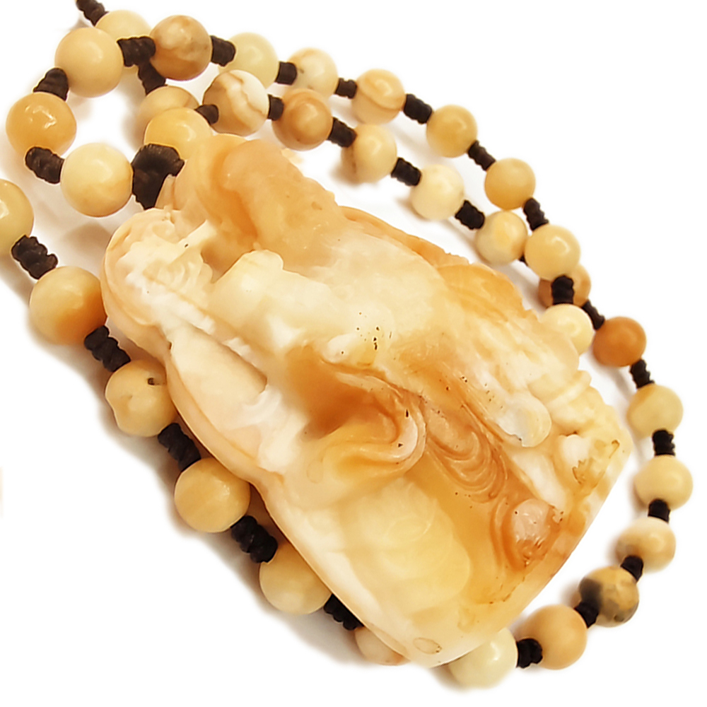 龍宮舍利{財神爺 } 手工巧雕能量項鍊_A49【十方】155032