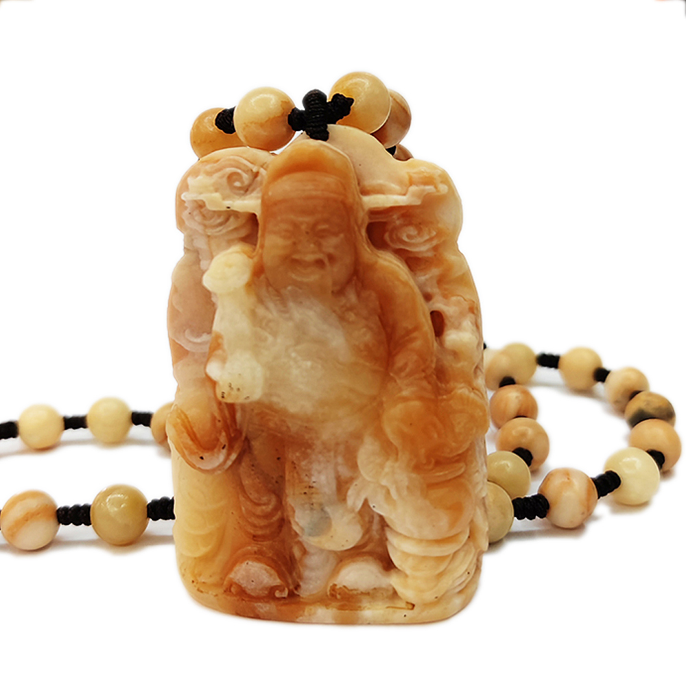 龍宮舍利{財神爺 } 手工巧雕能量項鍊_A49【十方】155032