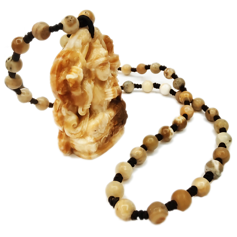 龍宮舍利{文殊師利菩薩 } 手工巧雕能量項鍊_A49【十方】155033