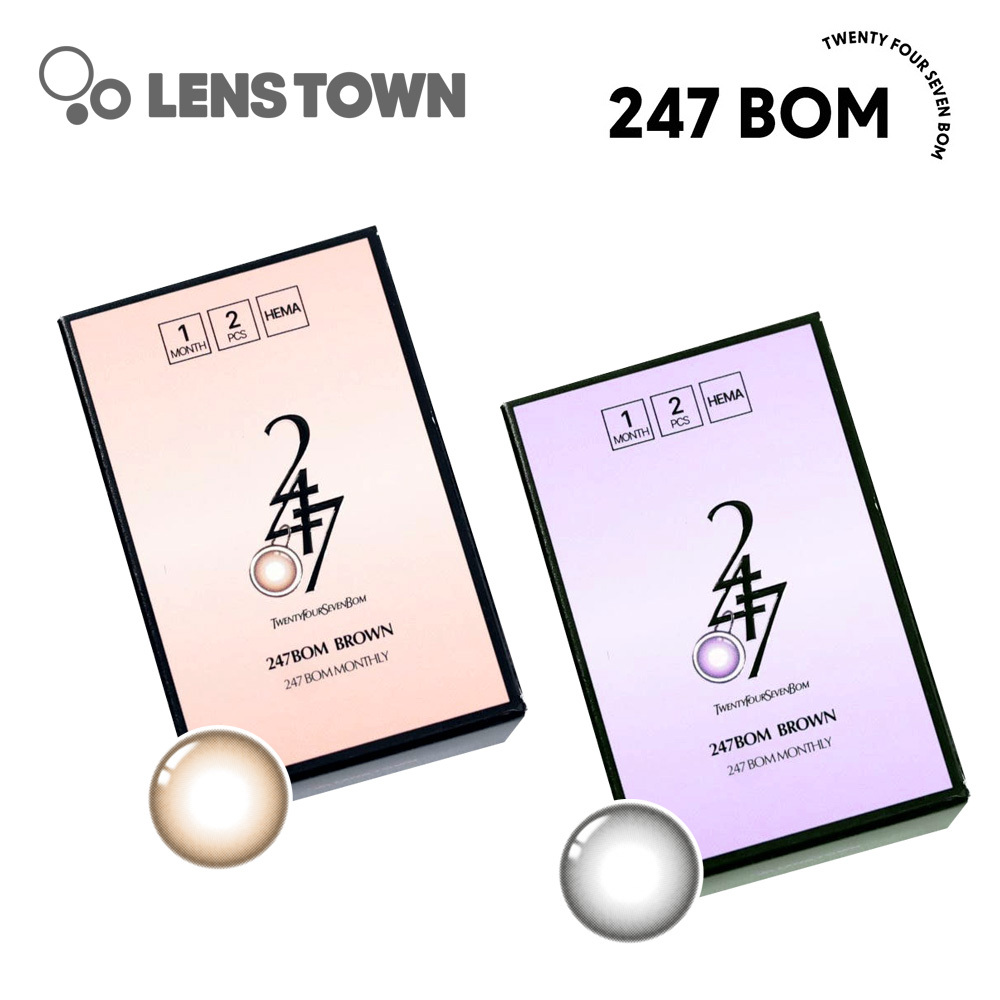 Lenstown 247 Bom 1 Month 美瞳 彩色 月拋 隱形眼鏡 2片