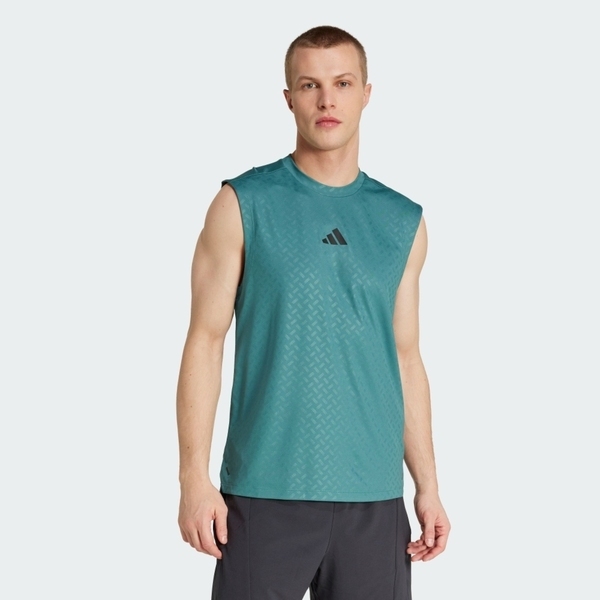 Adidas 愛迪達 Power 3s Tank JX8985 男 背心 運動背心 訓練 吸濕排汗 綠 亞版