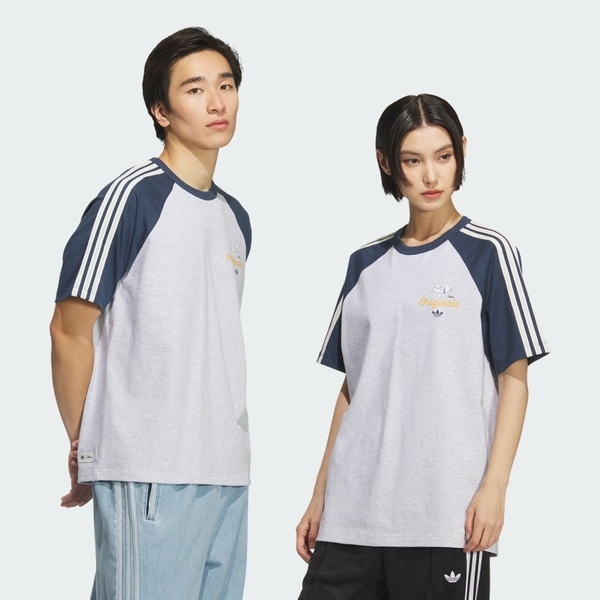 Adidas 愛迪達 U Raglan Tee KG6685 男女 T恤 上衣 休閒短袖 101忠狗 灰 深藍 亞版