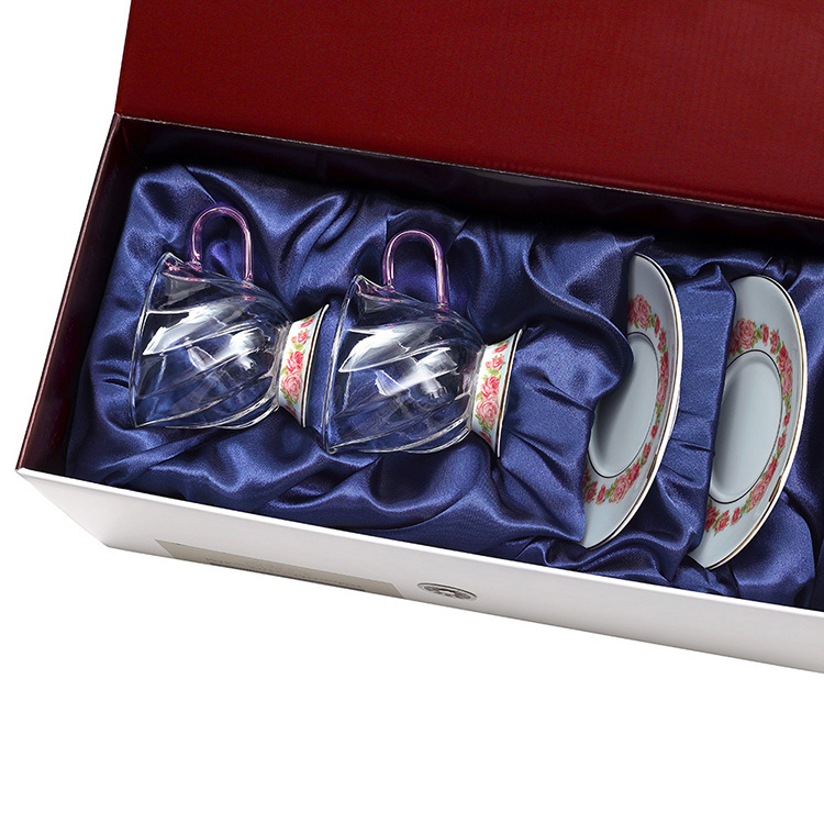 晶豔-玫瑰咖啡杯碟(2入禮盒)