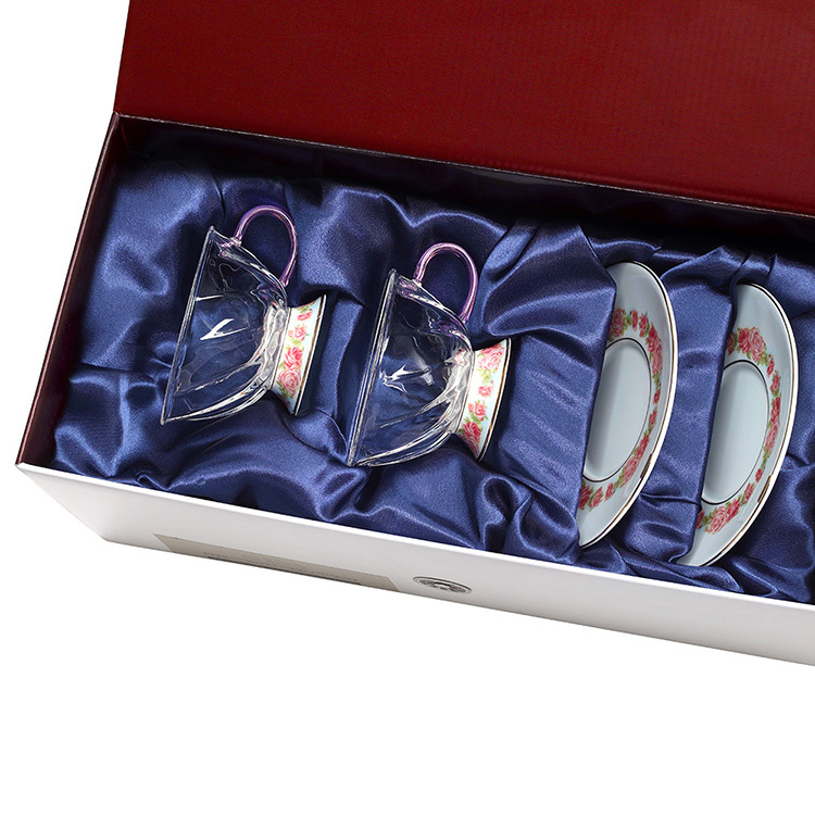 晶豔-玫瑰花茶杯碟(2入禮盒)