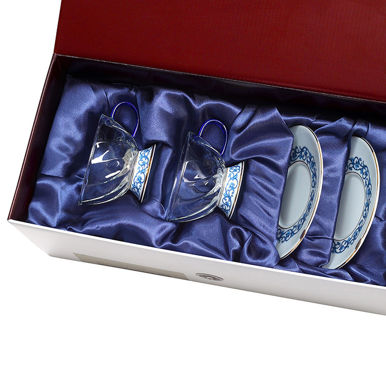 晶豔-亞洲花茶杯碟(2入禮盒)