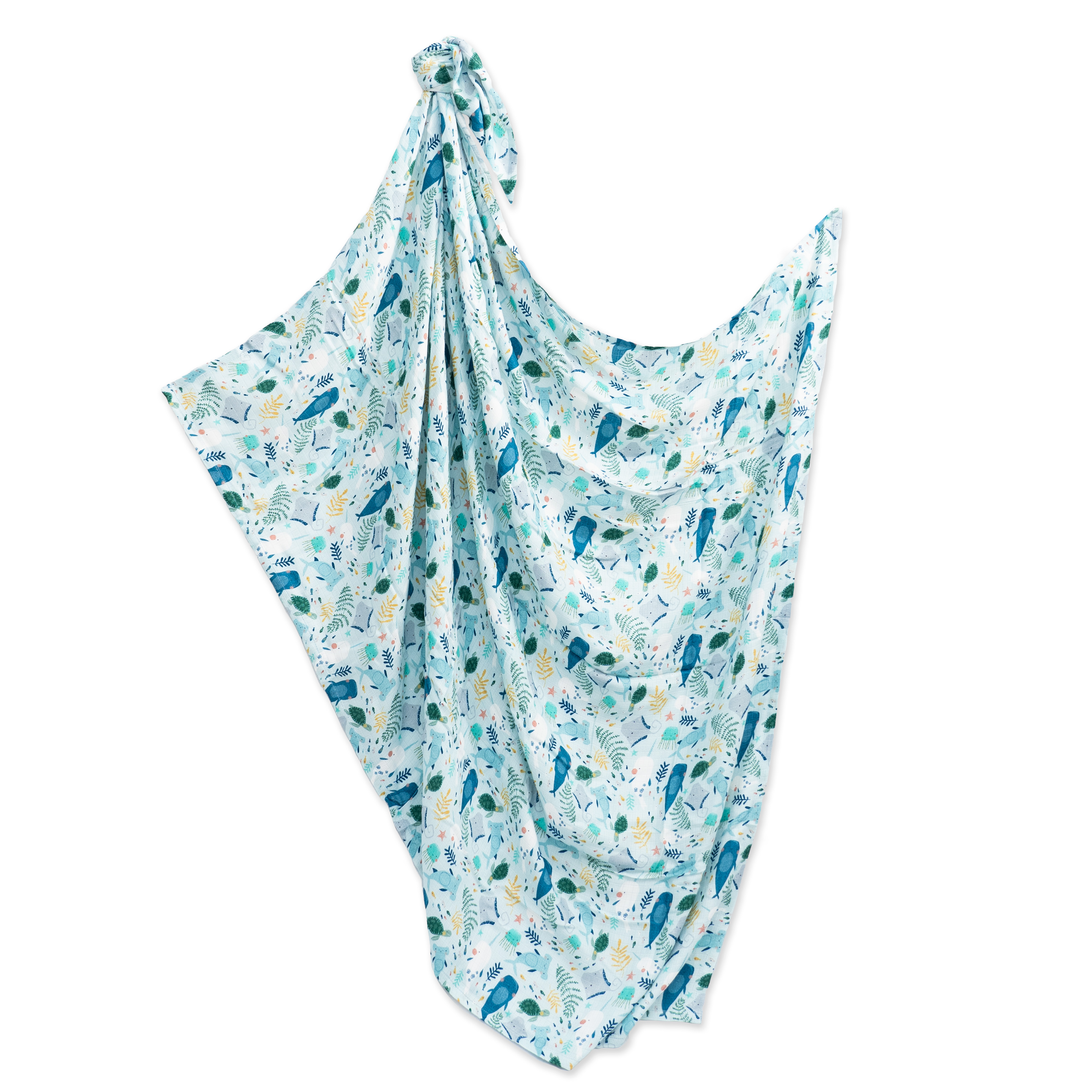 La Millou波蘭 Bamboo Muslin 100%竹纖銀離子紗布巾加大(115x140cm)｜海底總動員