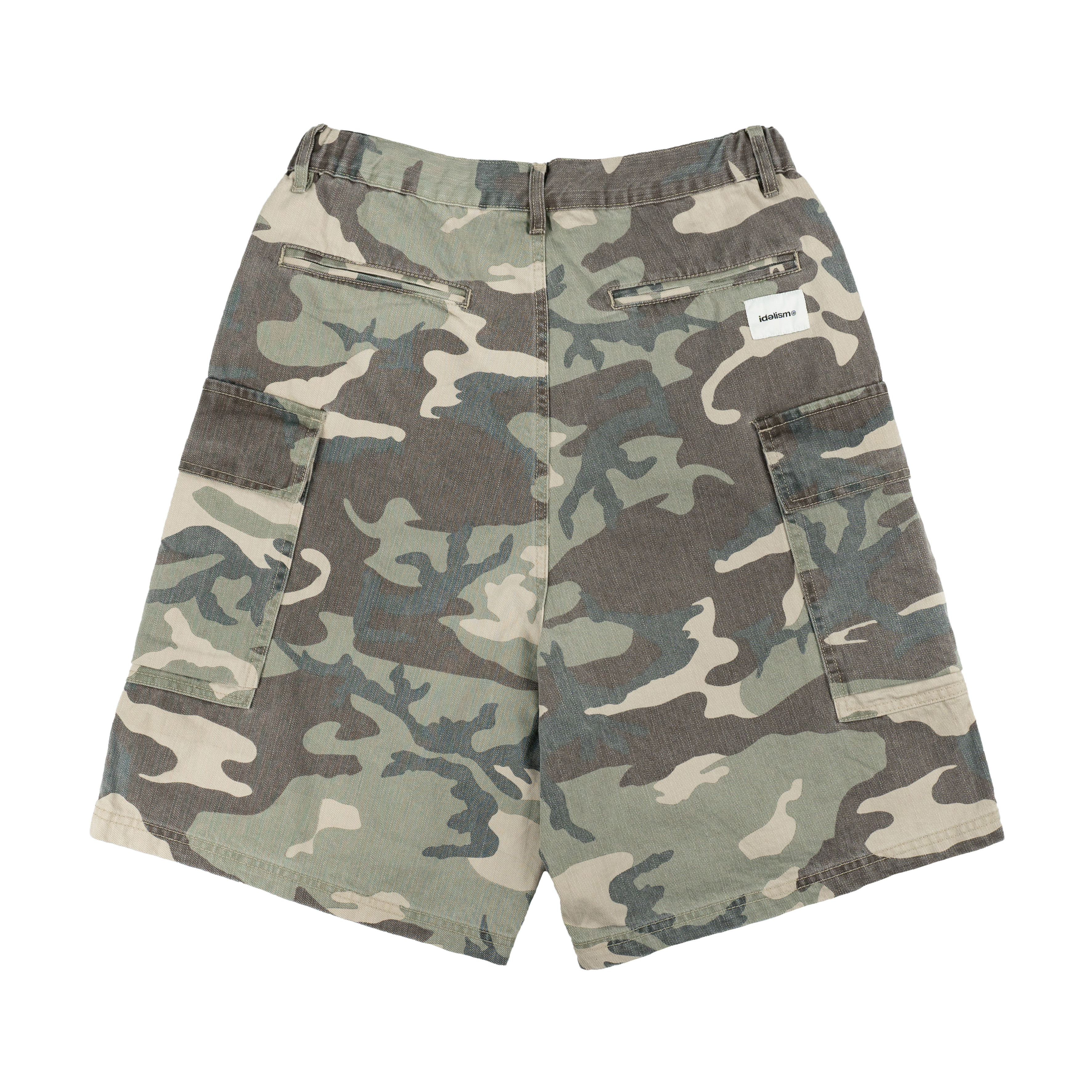 idealism CAMOCARGO JORTS 單寧牛仔 迷彩 摺袋 五分褲 短褲【ID25018】