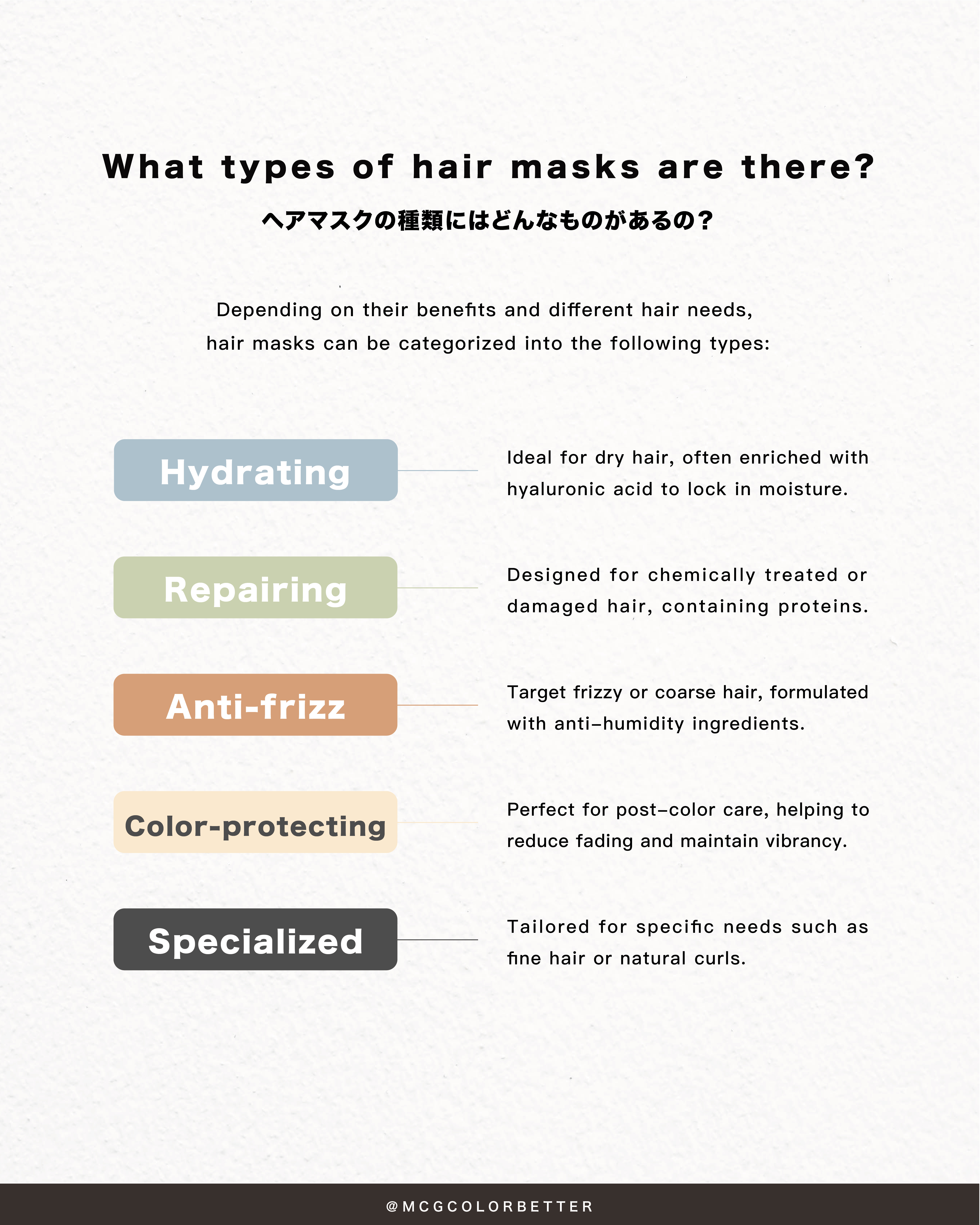 What types of hair masks are there?