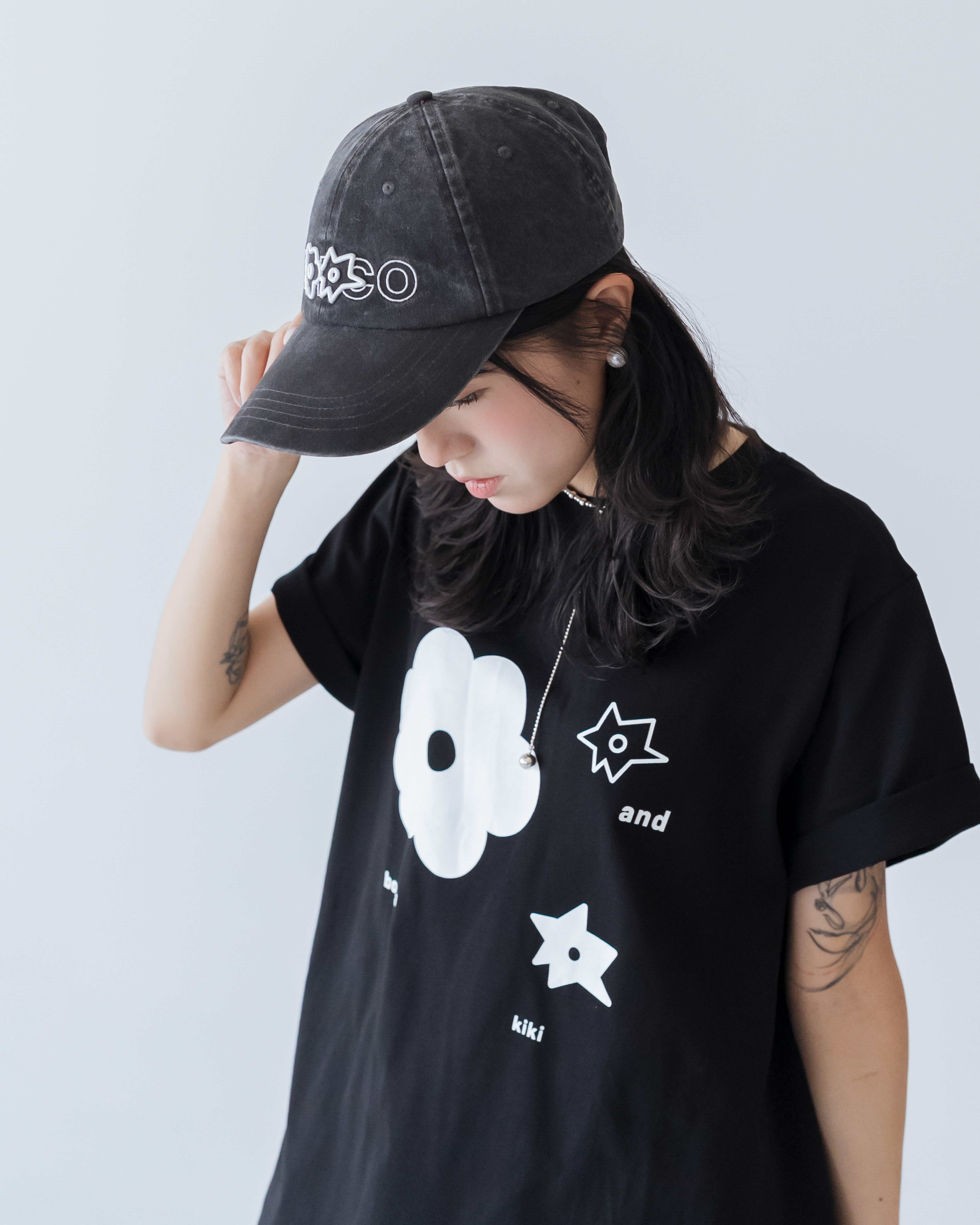 【 Kiki.co Made 】Kiki And Bouba Tee - Black