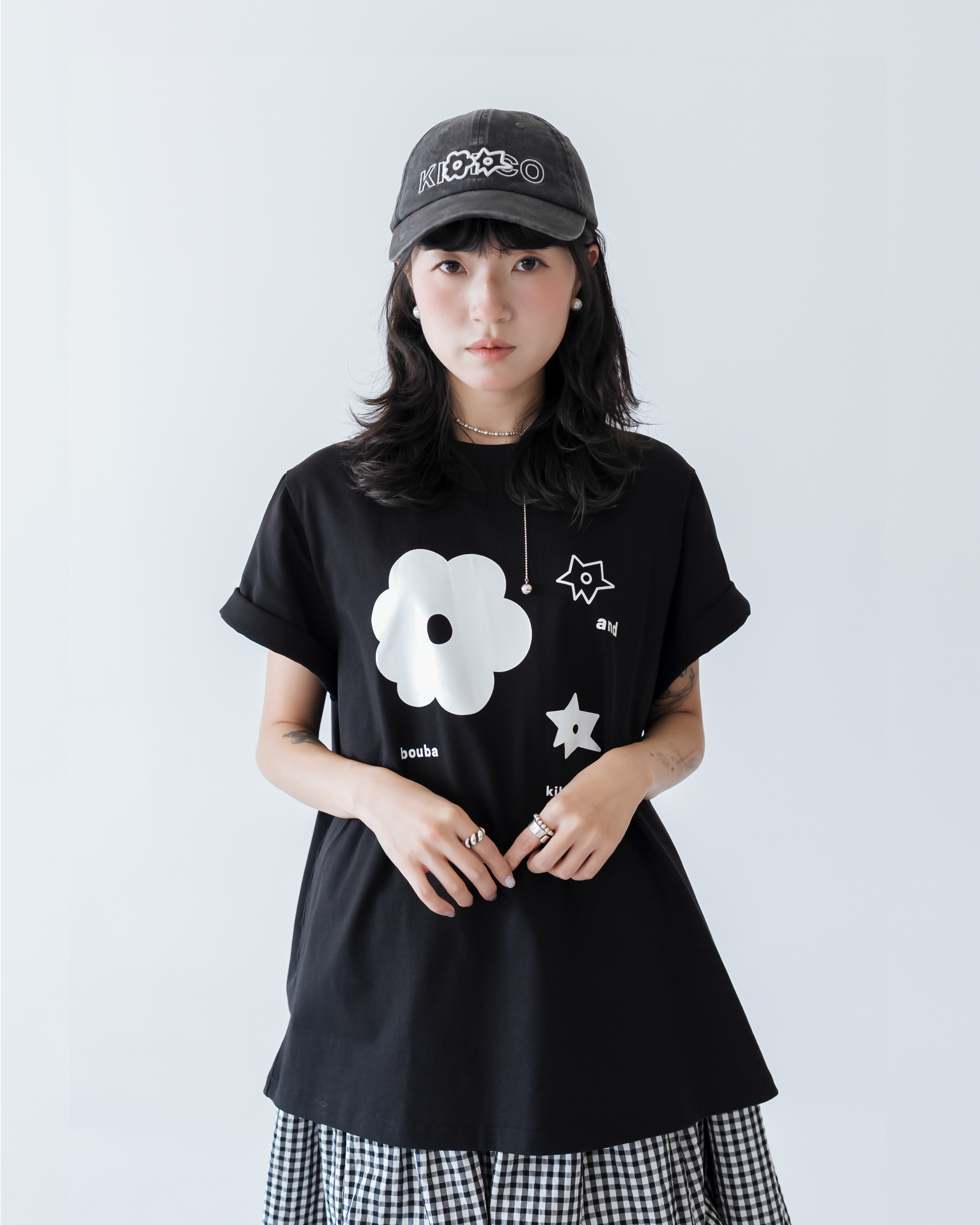 【 Kiki.co Made 】Kiki And Bouba Tee - Black