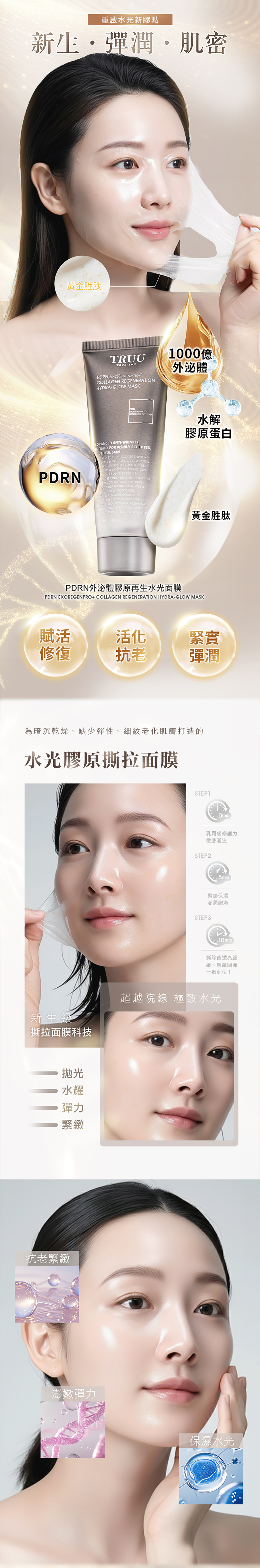 TRUU PDRN外泌體膠原再生水光面膜