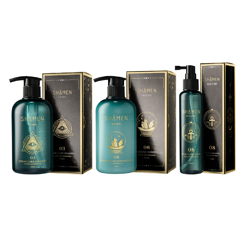 【SHÄMEN】星之眸。淳晶。生息之水｜03星之眸洗髮精 + 06淳晶護髮素 + 08生息之水｜ 敏感頭皮調理組合 舒緩修護 保濕補水 髮絲柔潤服貼