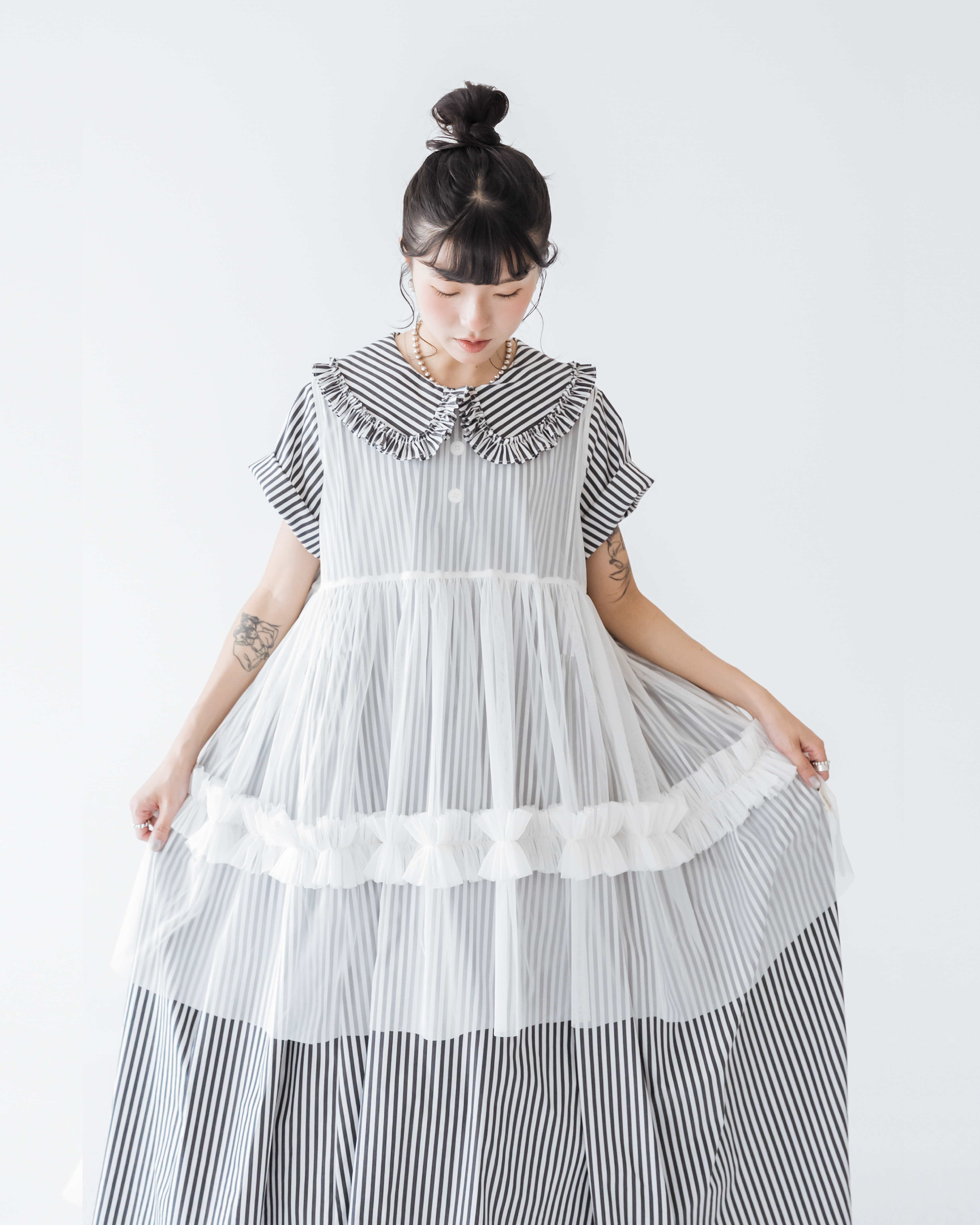 【 Kiki.co Made 】Kiki And Bouba Sheer Midi Vest - White