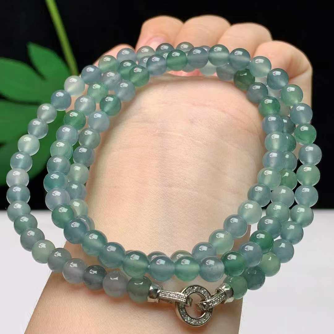 911323 翡翠冰藍水珠鏈 (5.9mm直徑)