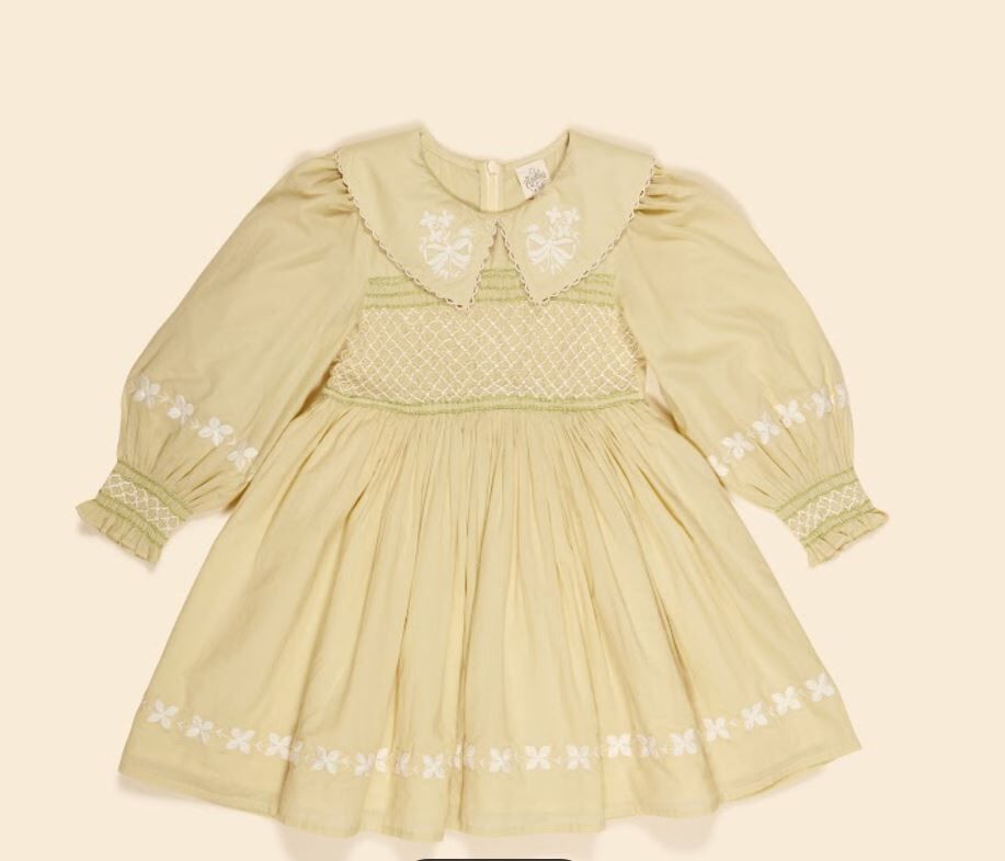 Apolina 甜美復古刺繡洋裝 Carey Dress - Lichen