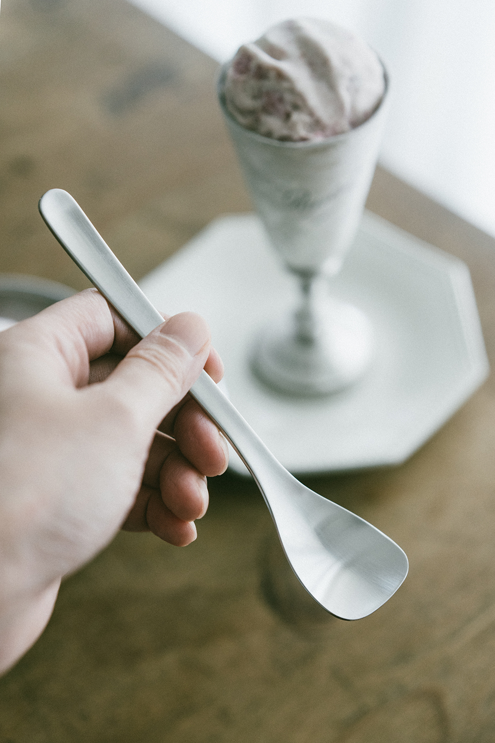 柳宗理日本製18-8不鏽鋼霧面冰淇淋／甜點匙