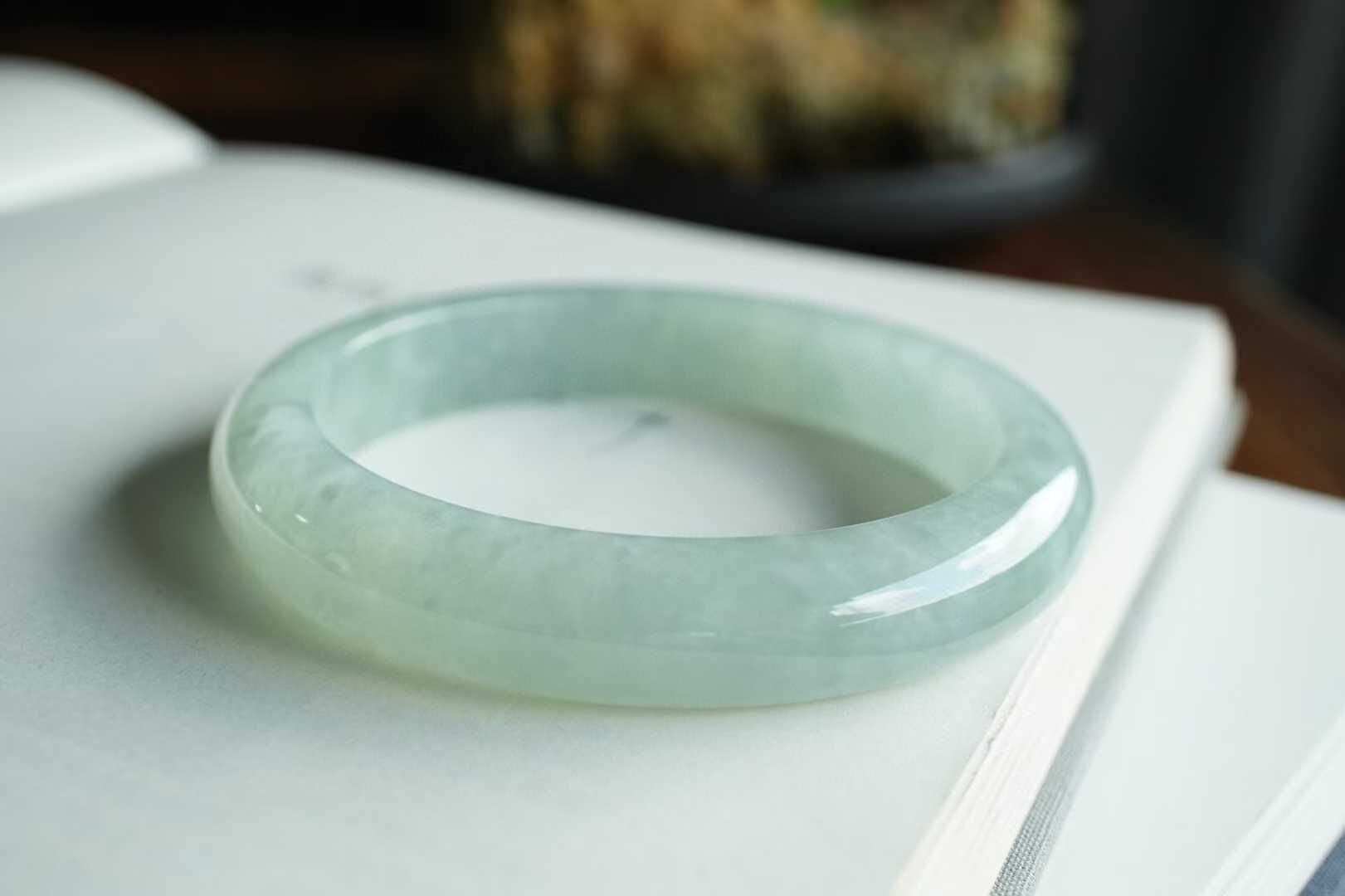 911859 58.8mm冰晴翡翠正圈手鐲 (58-60)