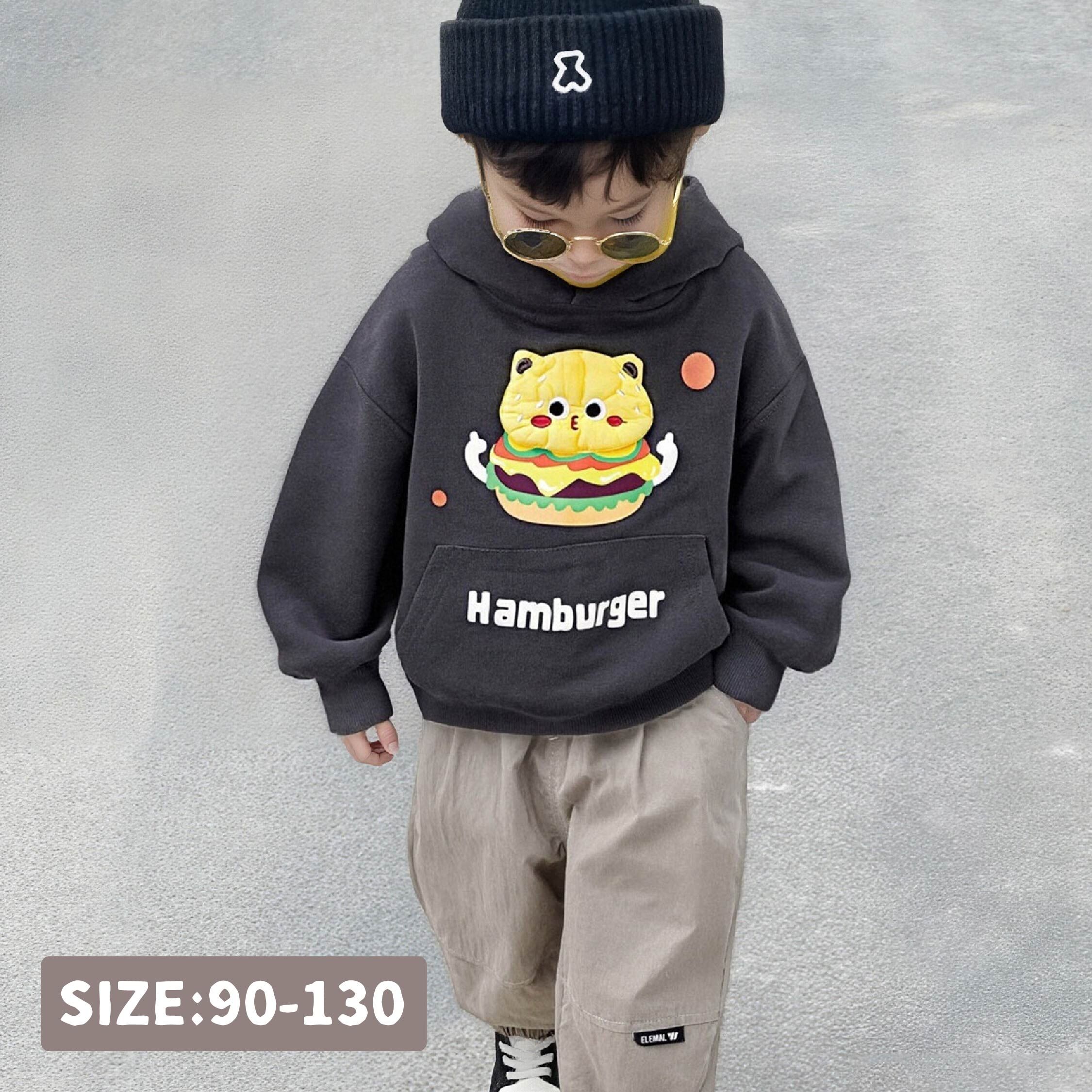 【H55393】可口漢堡&薯條口袋連帽上衣/帽T