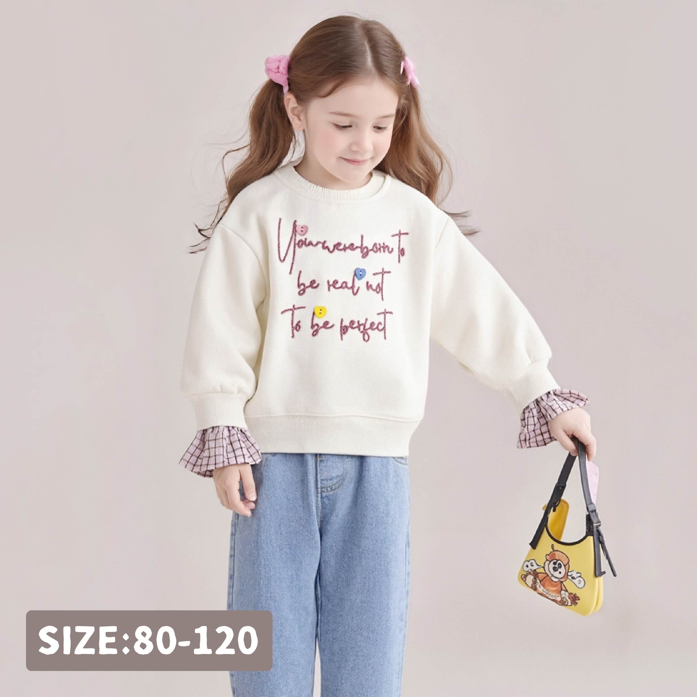 【H55470】立體愛心藝術毛線英字上衣＊二色