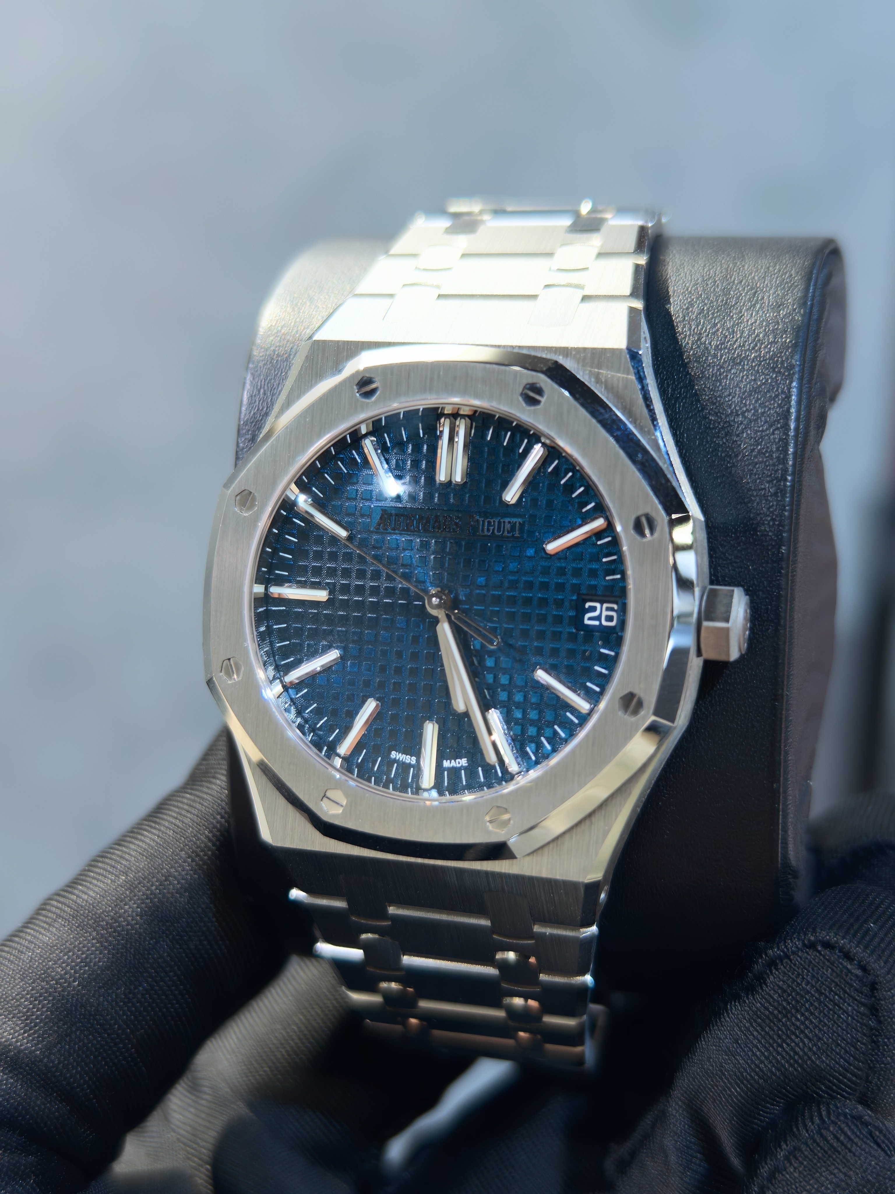 BRAND NEW AUDEMARS PIGUET 15510st 15510 ROYAL OAK SELFWINDING "50TH ANNIVERSARY" STAINLESS STEEL BLUE 41mm