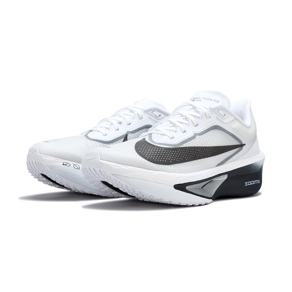 Nike Zoom Fly 6 男鞋 白黑色 競速 透氣 運動 氣墊 跑鞋 緩震 碳纖維板 慢跑鞋 FN8454-100