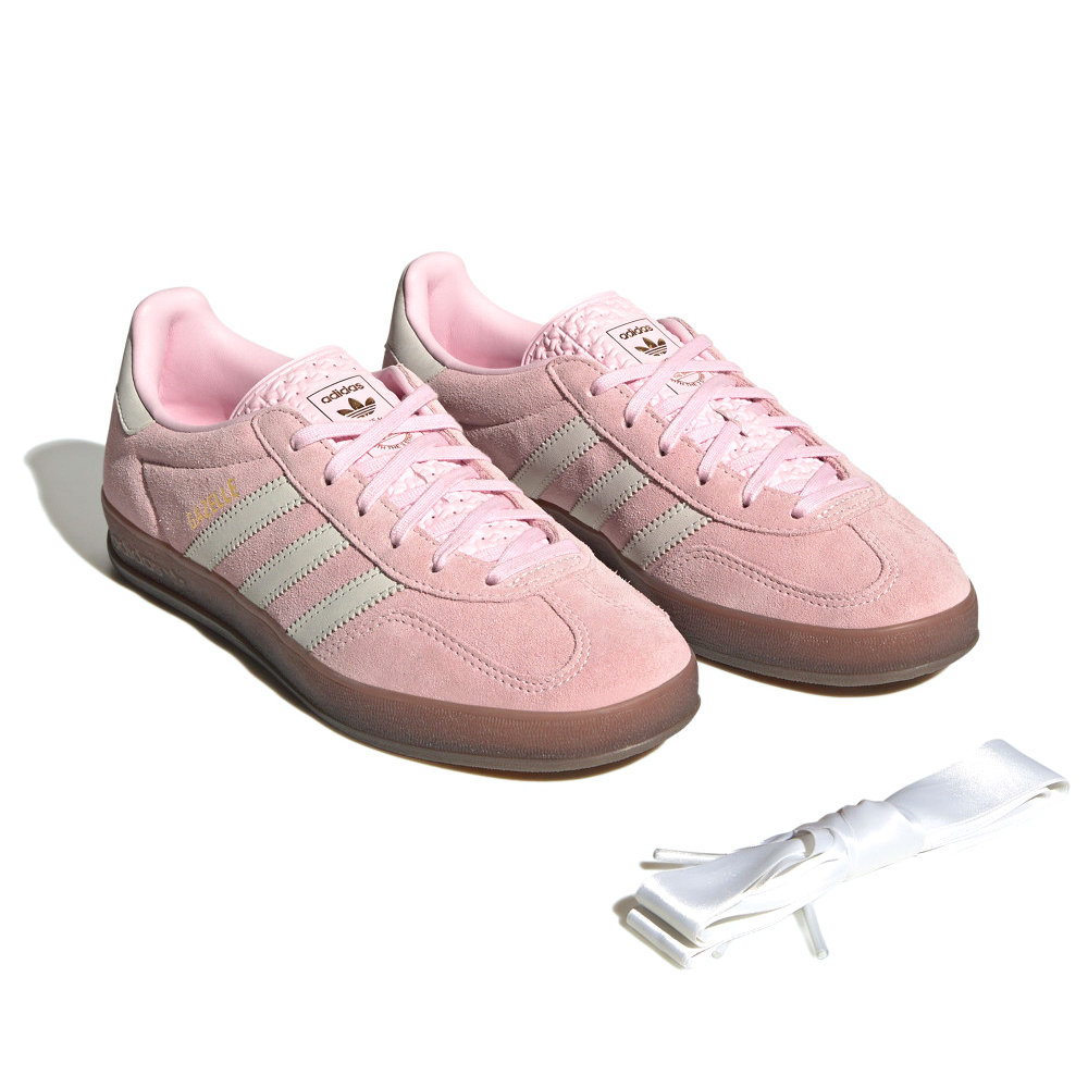Adidas Gazelle Indoor W 女鞋 淺粉色 復古 穿搭 麂皮 膠底 德訓鞋 休閒鞋 JI2716