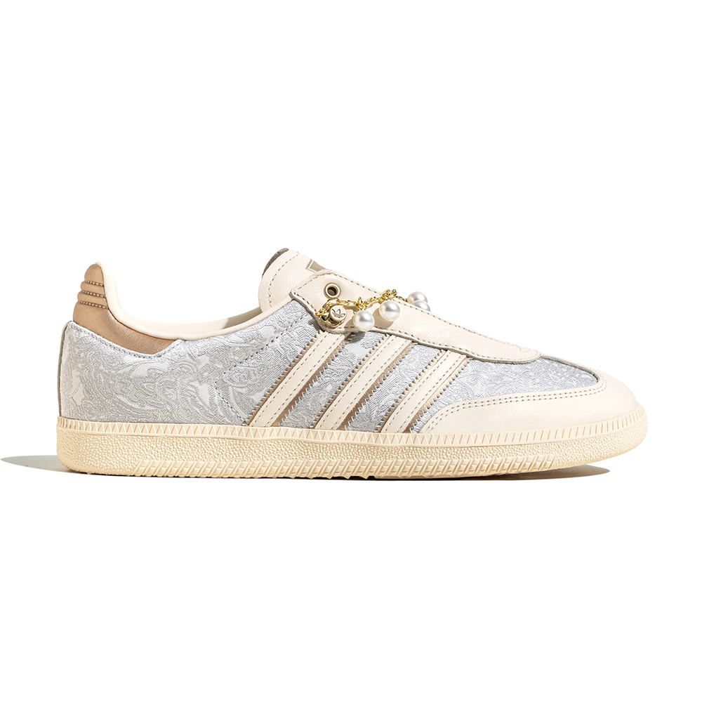 Adidas Samba Og W 女鞋 米色 圖騰印花 珍珠裝飾 宋雨琦同款 膠底 德訓鞋 休閒鞋 JQ2616