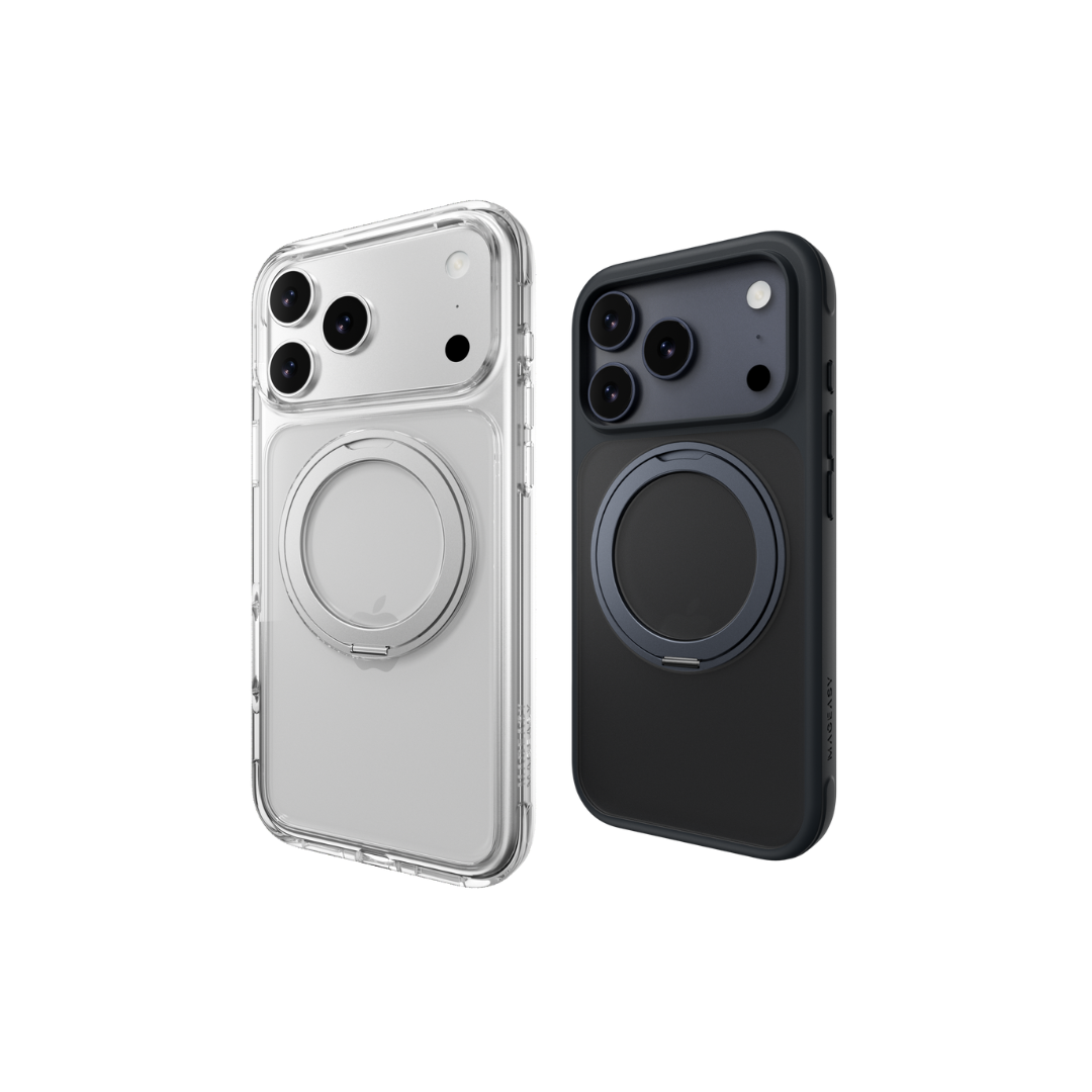 MAGEASY 磁吸旋轉支架防摔手機殼 MagStand 360 M -支援Mag safe（透明/午夜色）