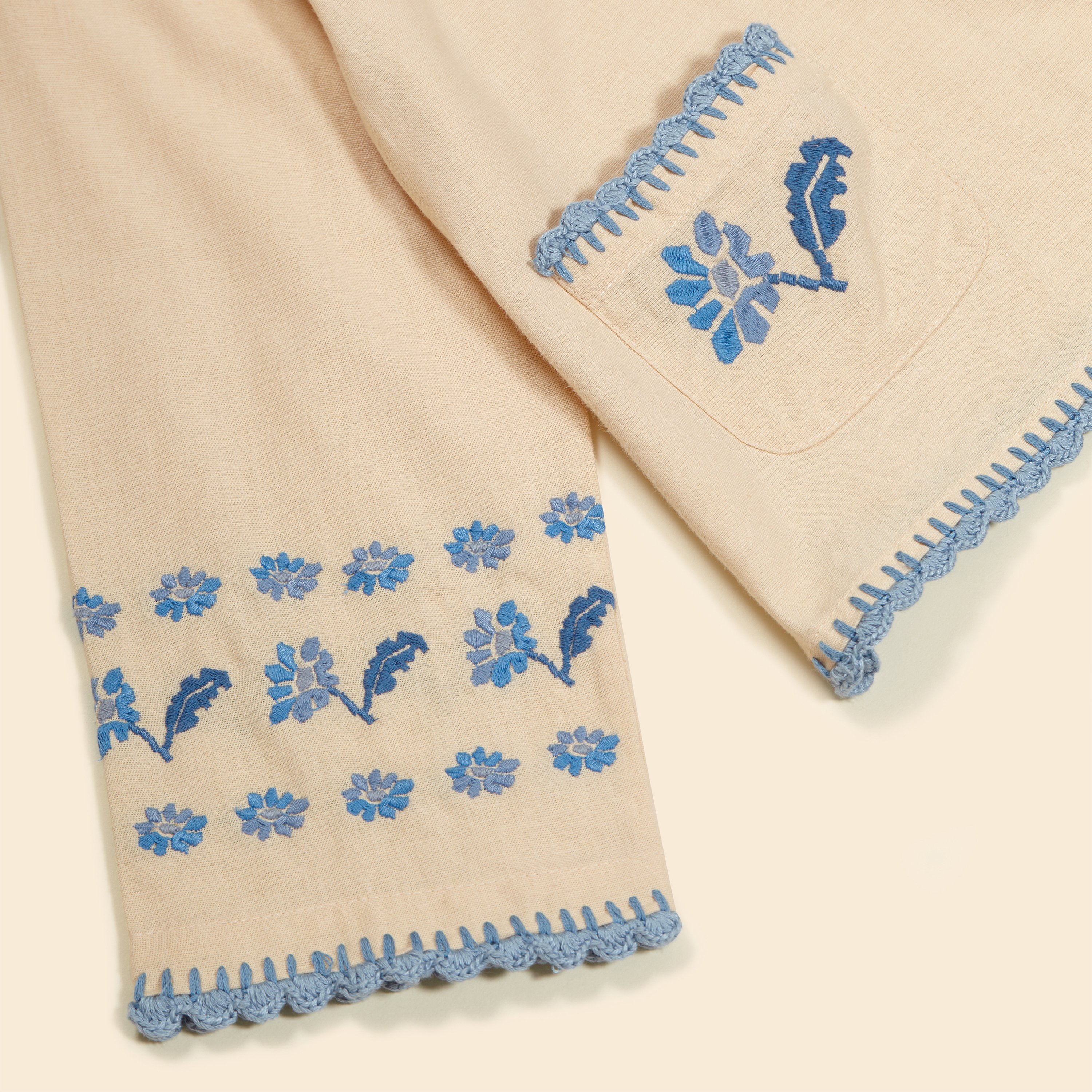 Apolina 清新雙口袋刺繡襯衫DUSTY BLOUSE - CASHEW -CARA No.9