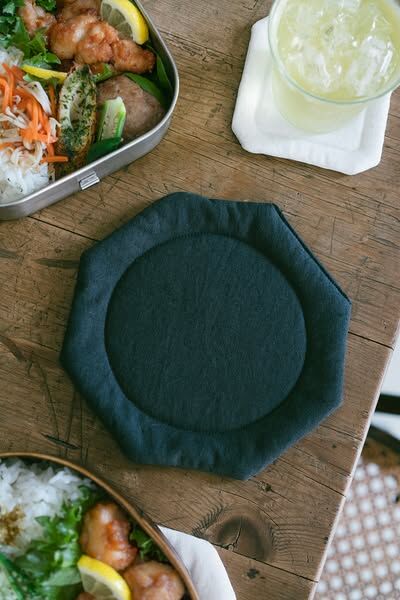 日本布作家宇佐美 Vermilion's GALLERY手工縫製碳灰鍋墊