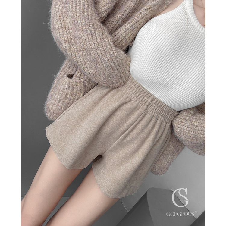 G9702 現貨「高腰軟糯A字短褲」