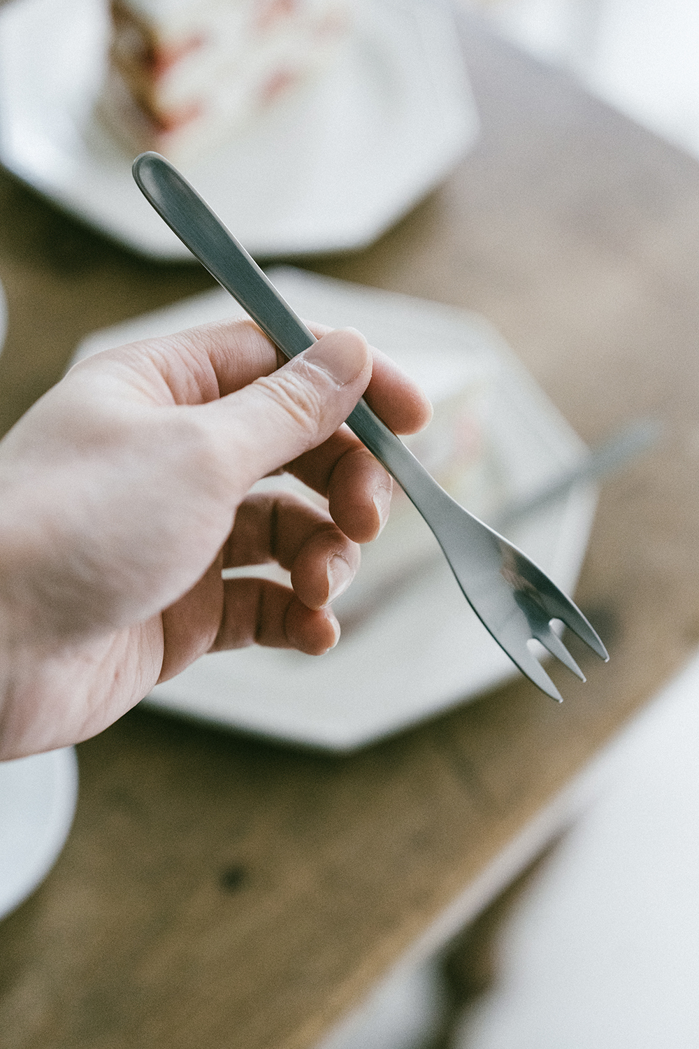 柳宗理日本製18-8不鏽鋼經典修長蛋糕叉