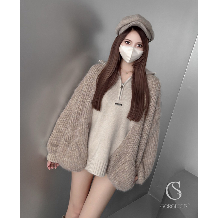 G9713 現貨「蓬鬆麻糬大外套」