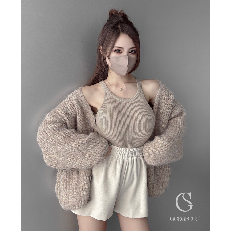 G9714 現貨「高磅坑紋大奶背心」