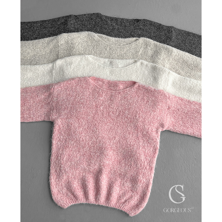 G3063 現貨「大圓領麻糬毛衣」