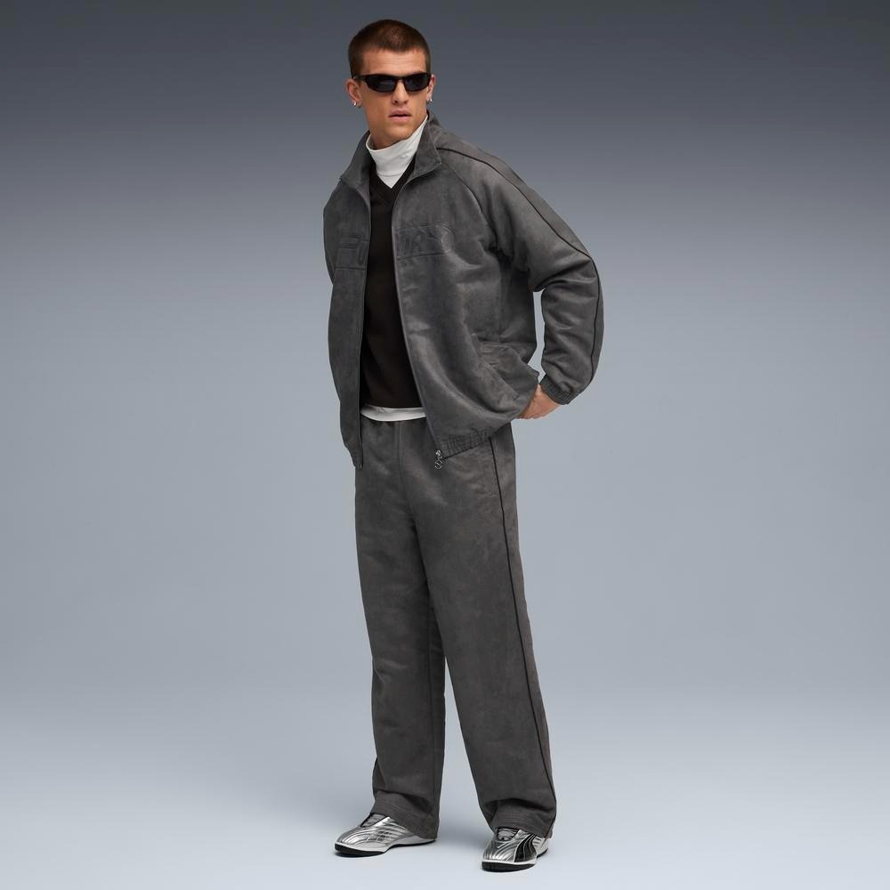 PUMA 長褲 流行系列 T7 灰色 仿麂皮 休閒褲 男 63219144