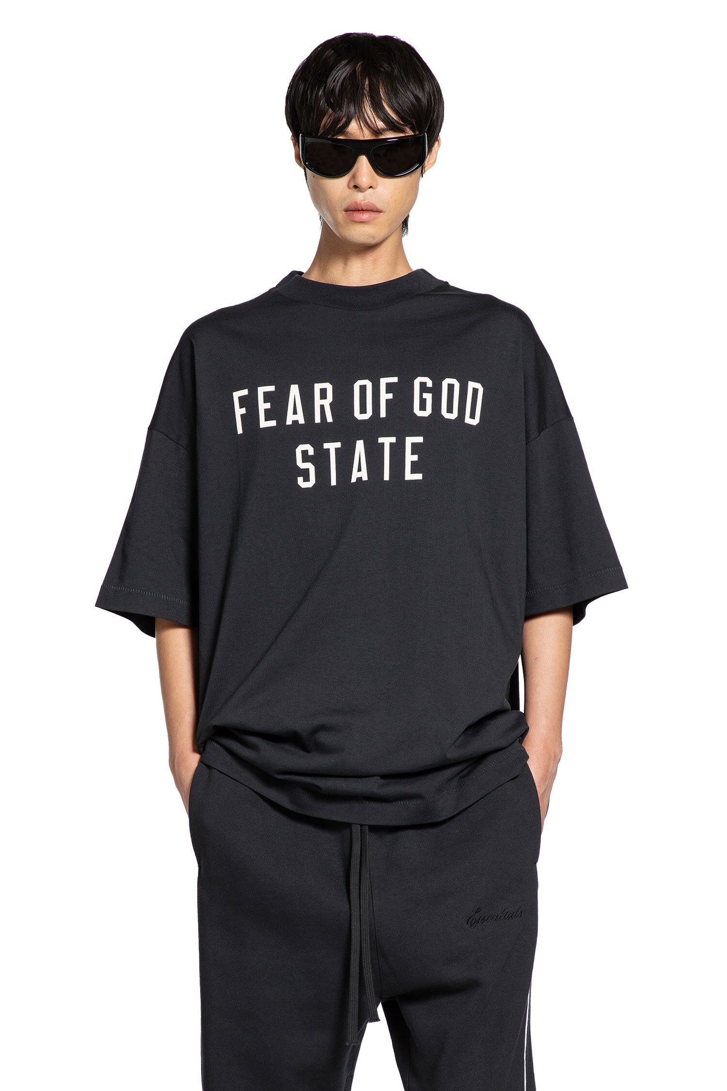 FOG Fear Of God ESSENTIALS 90' S FIT TEE 綠色 黑色 寬鬆 落肩 純棉 短袖 短T【125SP25447】