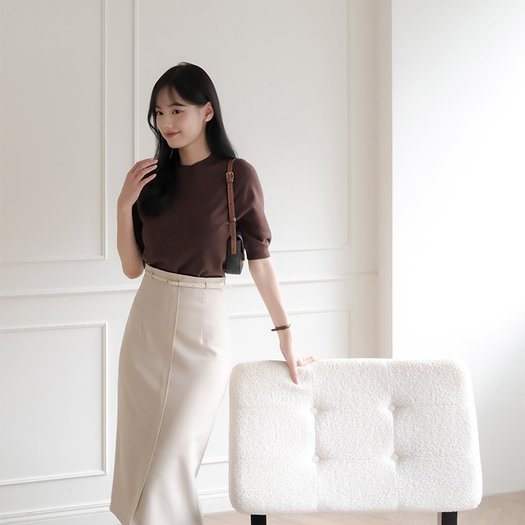 當日出貨 Mood made │ Cashmere 不起毛球超親膚柔軟短袖毛衣