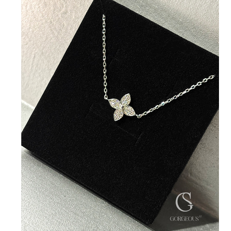 R15 現貨「花瓣莫桑滿鑽手鍊(925銀)」