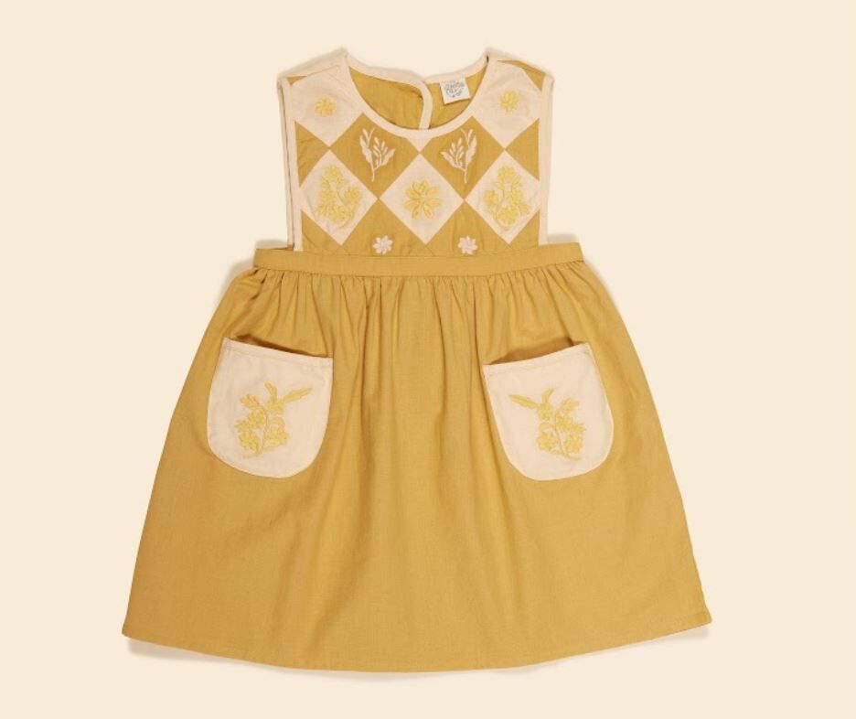 Apolina 蜂蜜拼接圍裙洋裝Bibi Panelled Pinafore - Ho --CARA No.9