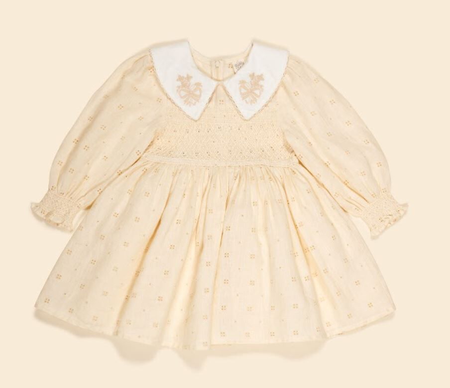 Apolina 甜美復古蕾絲刺繡洋裝 Carey Dress - Broderie Anglaise