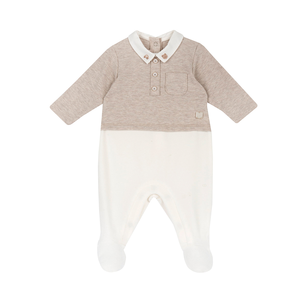 可可小熊-剪接有領後開兔裝