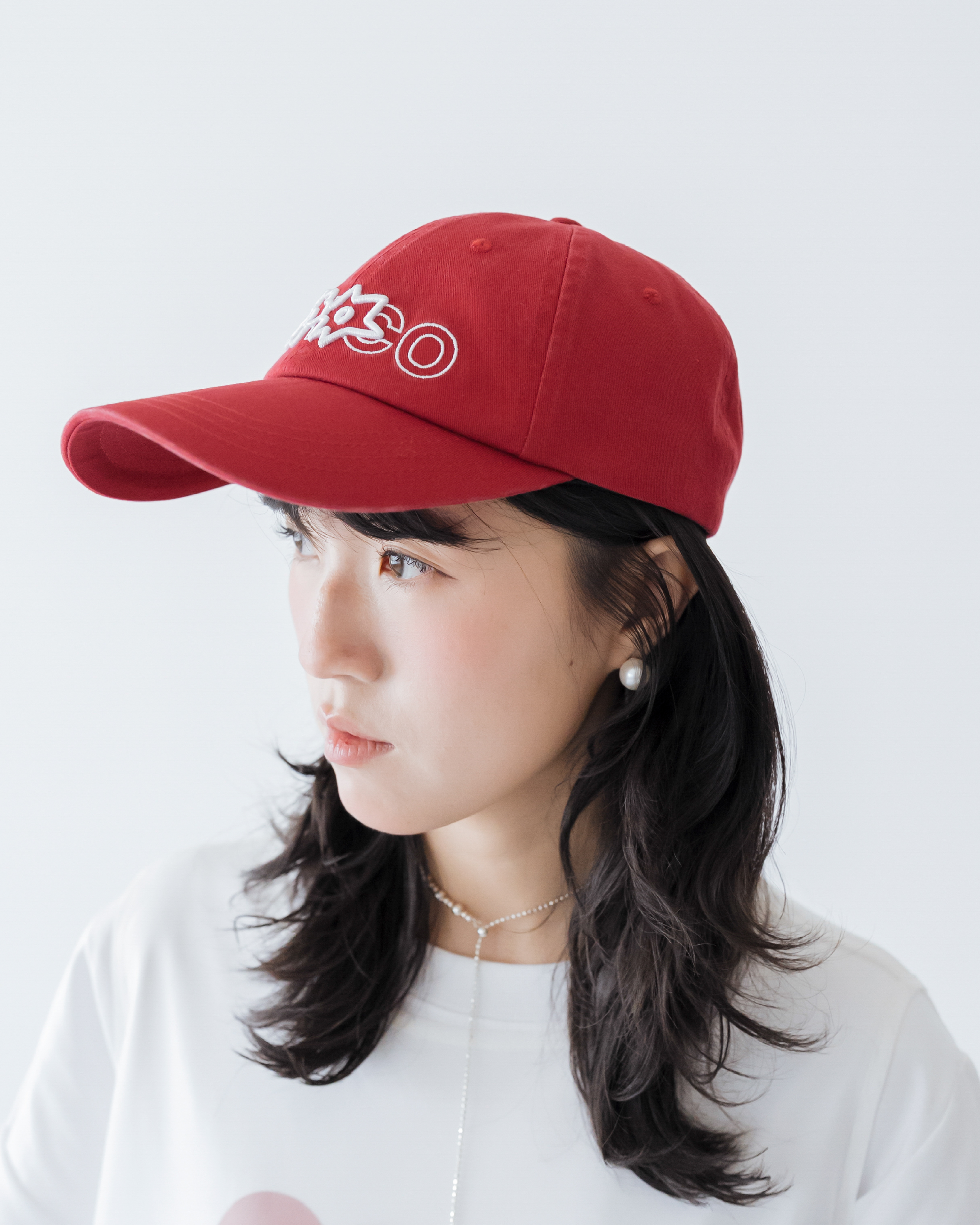 【 Kiki.co Made 】Kiki And Bouba Washed Cap - Red