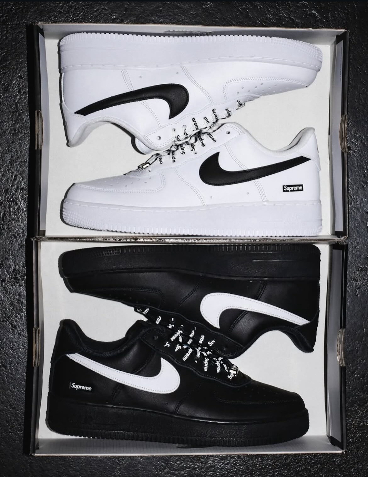 Supreme x Nike Air Force 1 AF1 黑白色 白黑色 皮革 Box Logo 男女款 限量 CU9225/預購