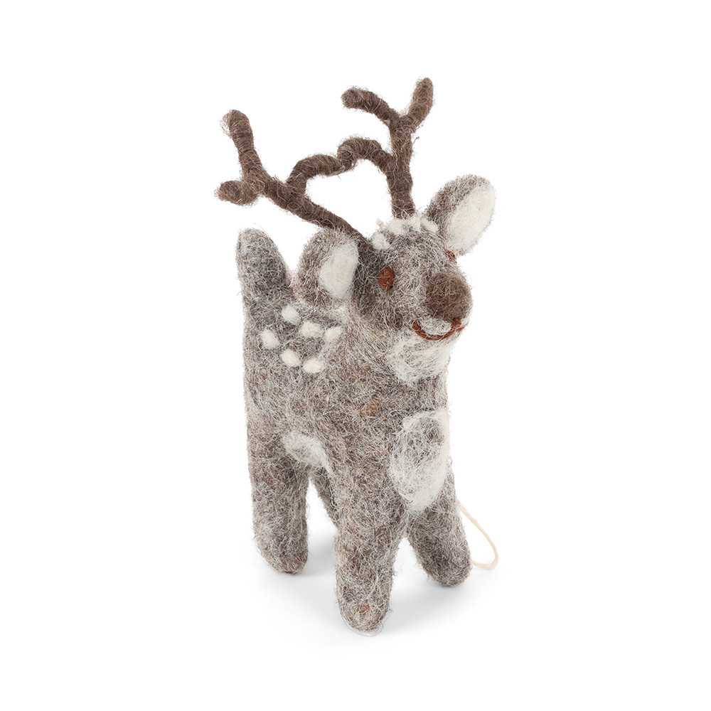 丹麥Gry&Sif 聖誕掛飾-Cute Grey Deer-Small(12524)