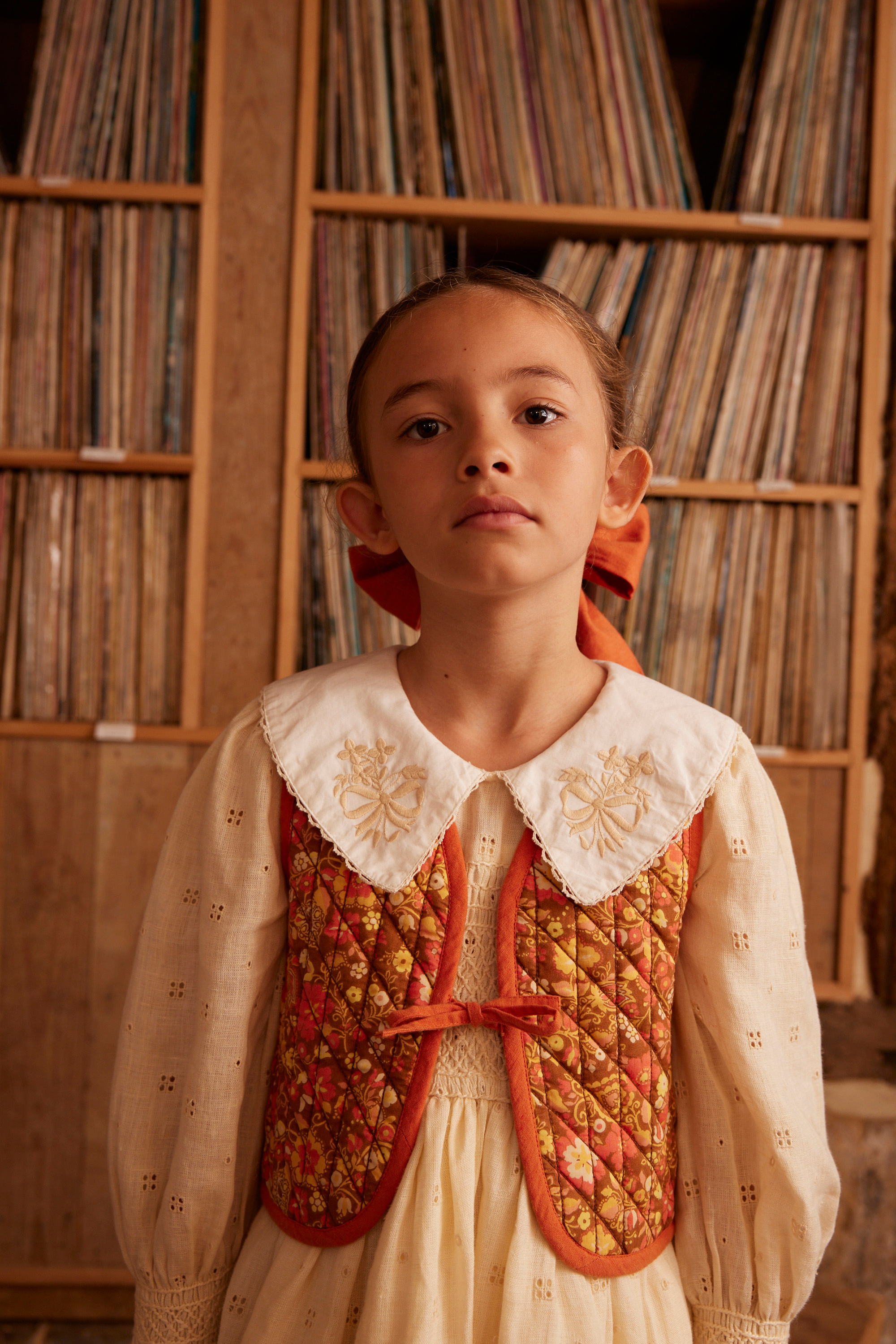 Apolina 初秋花卉刺繡背心 ELMA GILET - AUTUMN HARVEST FLORAL